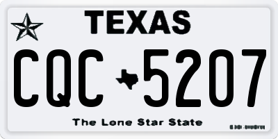 TX license plate CQC5207