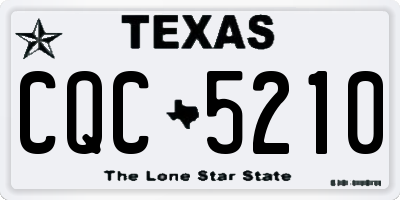 TX license plate CQC5210