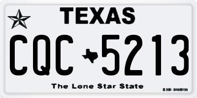 TX license plate CQC5213