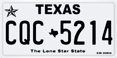 TX license plate CQC5214