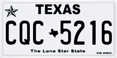 TX license plate CQC5216