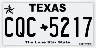 TX license plate CQC5217