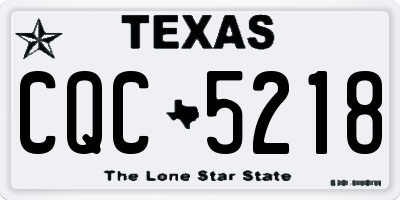 TX license plate CQC5218