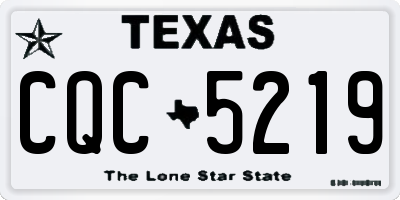 TX license plate CQC5219