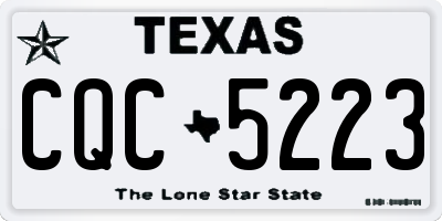 TX license plate CQC5223