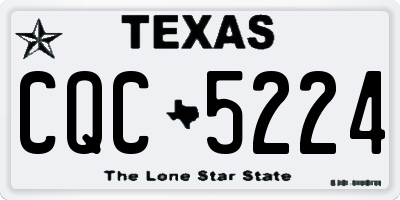 TX license plate CQC5224