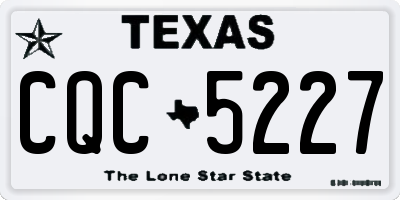 TX license plate CQC5227
