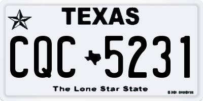 TX license plate CQC5231