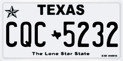 TX license plate CQC5232