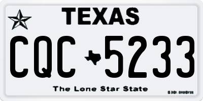TX license plate CQC5233