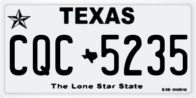 TX license plate CQC5235