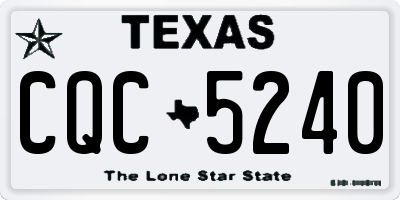 TX license plate CQC5240