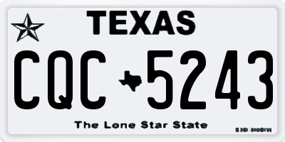 TX license plate CQC5243