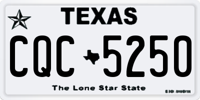 TX license plate CQC5250
