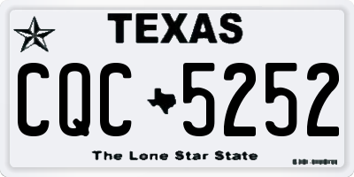 TX license plate CQC5252