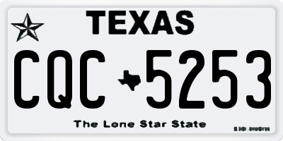 TX license plate CQC5253