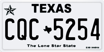 TX license plate CQC5254