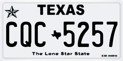 TX license plate CQC5257