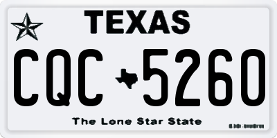 TX license plate CQC5260