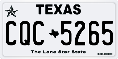 TX license plate CQC5265