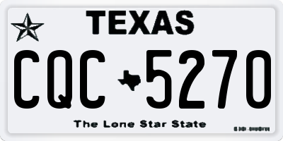 TX license plate CQC5270
