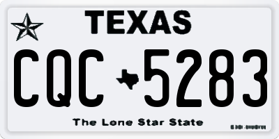 TX license plate CQC5283