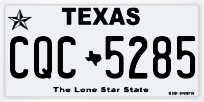 TX license plate CQC5285