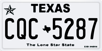 TX license plate CQC5287