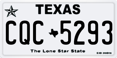 TX license plate CQC5293