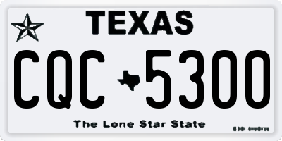 TX license plate CQC5300