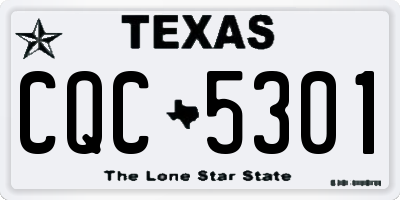 TX license plate CQC5301
