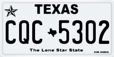 TX license plate CQC5302
