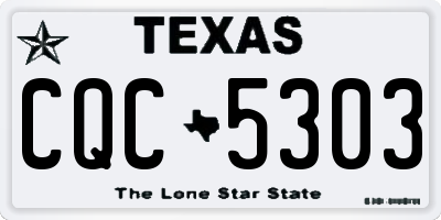 TX license plate CQC5303