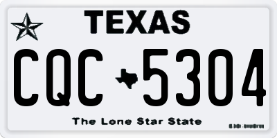 TX license plate CQC5304