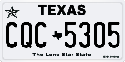 TX license plate CQC5305