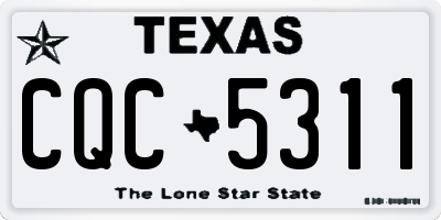 TX license plate CQC5311