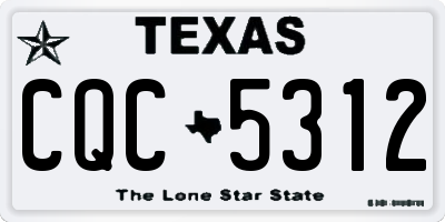 TX license plate CQC5312
