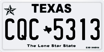 TX license plate CQC5313