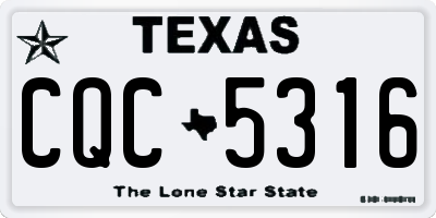 TX license plate CQC5316
