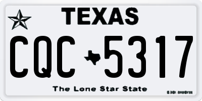 TX license plate CQC5317