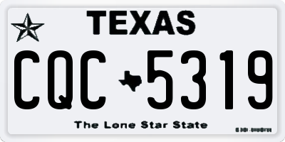 TX license plate CQC5319