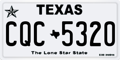 TX license plate CQC5320