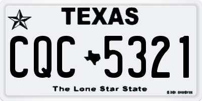 TX license plate CQC5321