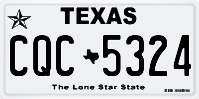 TX license plate CQC5324