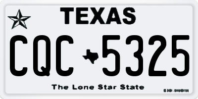 TX license plate CQC5325