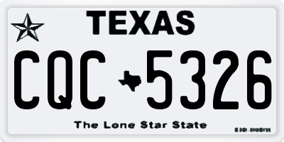 TX license plate CQC5326