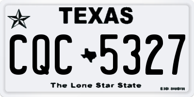 TX license plate CQC5327