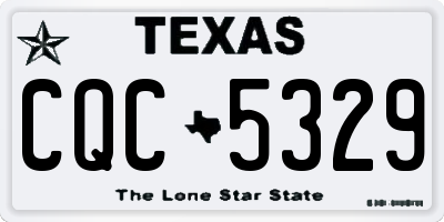 TX license plate CQC5329