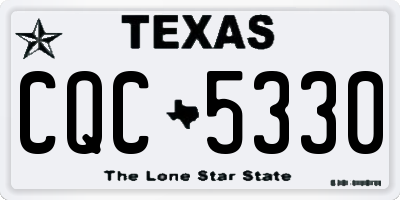 TX license plate CQC5330