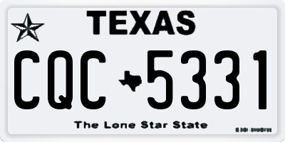 TX license plate CQC5331